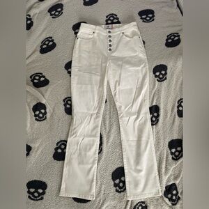 CAbi Straight Button-Fly Jeans